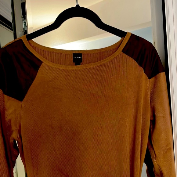 Beautiful All Cotton with Suede Shoulders — never worn. - Picture 1 of 9